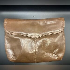 Elegant Brown Leather Clutch